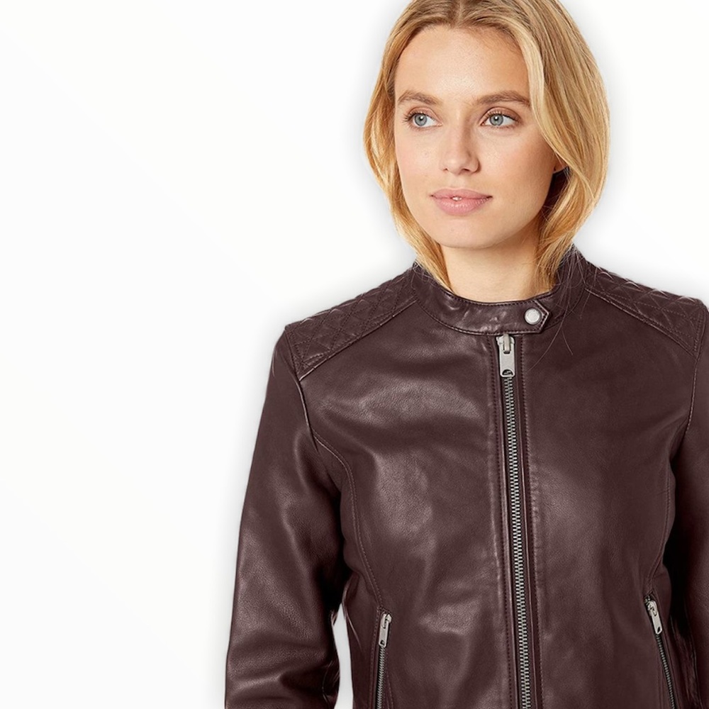 Brown Leather Jacket boho biker chick